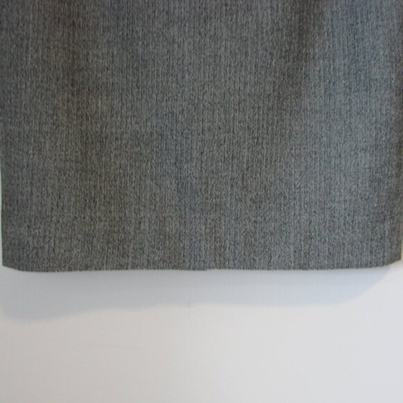 Holt Renfrew Gray Black Wool Blend Pencil Skirt Herringbone Work Office Size 4 - Picture 6 of 13